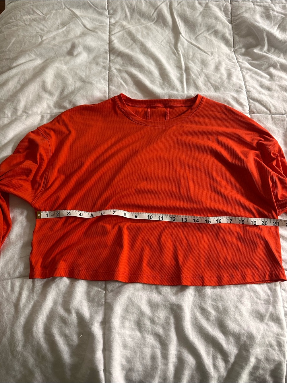 Bright Orange Cropped Long Sleeve Top lululemon size 6-8